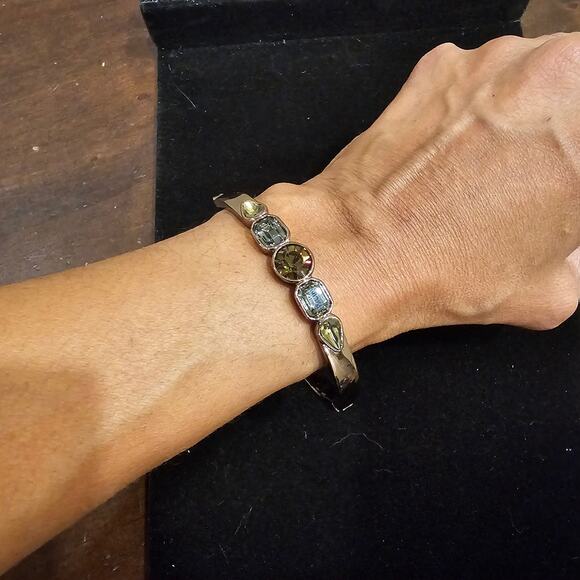 Givenchy Women's Brown Rhinestone Bangle Bracelet - Picture 3 of 4